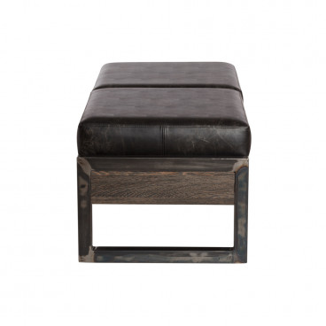 Пуф для барбершопа "Брикстон" двухместный