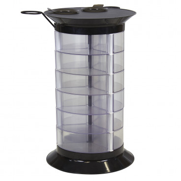 Парикмахерская тележка "GiroCo Doble black" ящики прозрачные