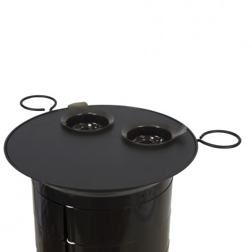 Парикмахерская тележка "GiroCo Doble black" ящики прозрачные