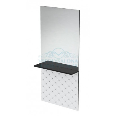 Мужское зеркало барбер "Гламрок" с полкой