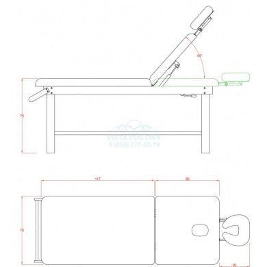 Кушетка для СПА-процедур SPA 80