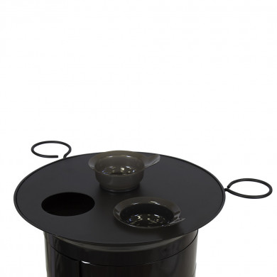 Парикмахерская тележка "GiroCo Doble black" ящики прозрачные