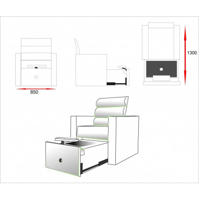 Кресло педикюрное Suppose