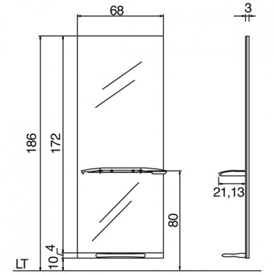 Зеркало парикмахерское "Alifax"