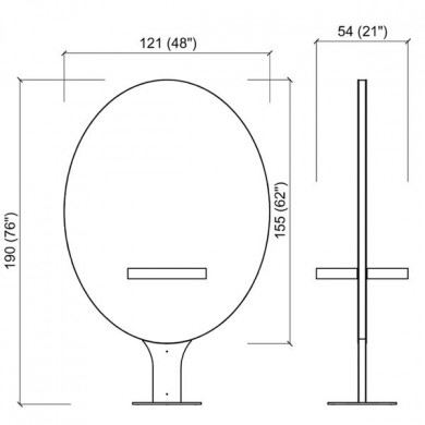 Зеркало парикмахерское "Pandora Wall"