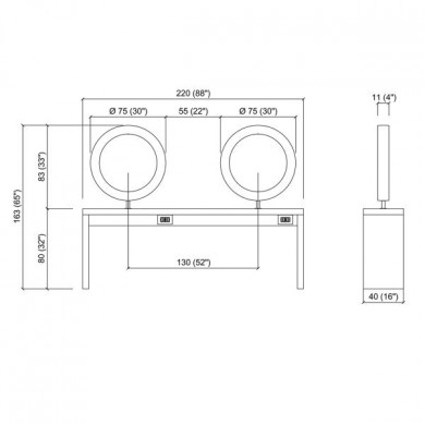Зеркало парикмахерское "Duobert Wall"